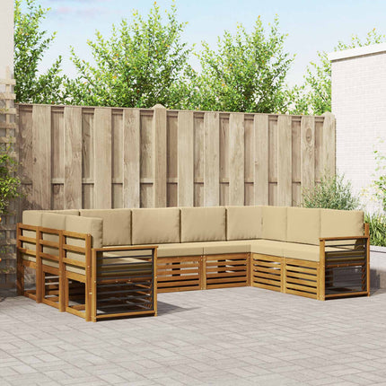 Sektionsoffgrupp med kudde 9 pcs Naturlig och Beige