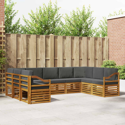 Sektionsoffgrupp med kudde 9 pcs Naturlig och Antracit