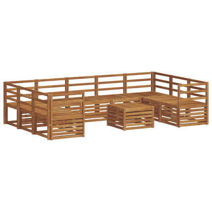 Soffgrupper 10 pcs Naturfärg Massivt Akaciaträ