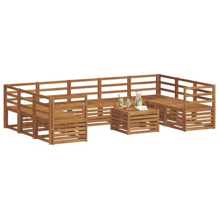 Soffgrupper 10 pcs Naturfärg Massivt Akaciaträ