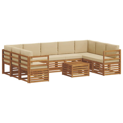 Utomhussoffset 10 st Naturlig och Beige