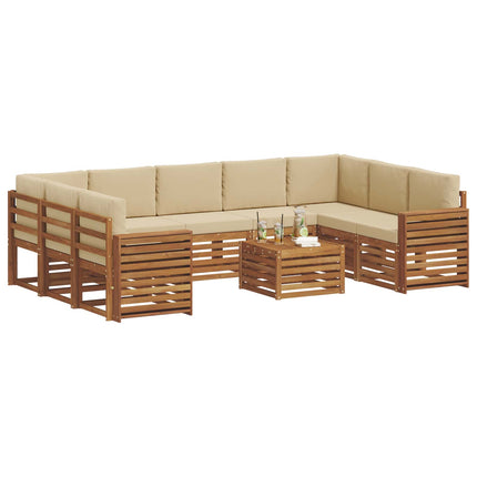 Utomhussoffset 10 st Naturlig och Beige