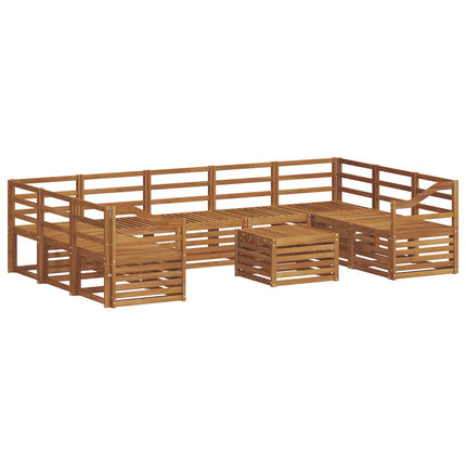 Soffgrupper 10 pcs Naturfärg Massivt Akaciaträ