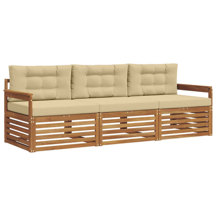 Utomhussoffset 3 st Naturlig och Beige