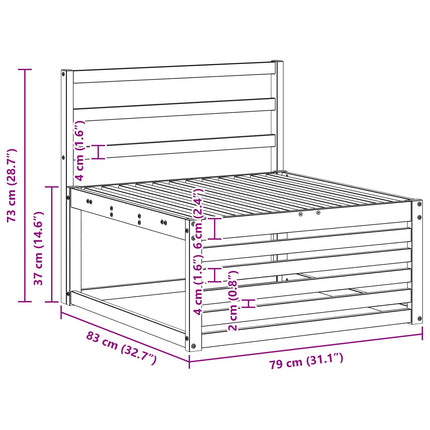 Utomhussoffset 3 pcs Naturfärg Massivt Akaciaträ