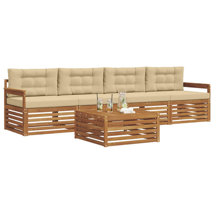 Utomhussoffset 5 st Naturlig och Beige