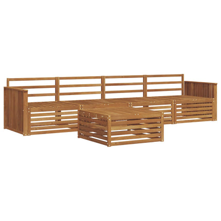 Utomhussoffset 5 pcs Naturfärg Massivt Akaciaträ