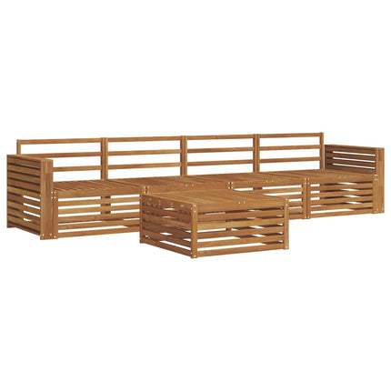 Utomhussoffset 5 pcs Naturfärg Massivt Akaciaträ