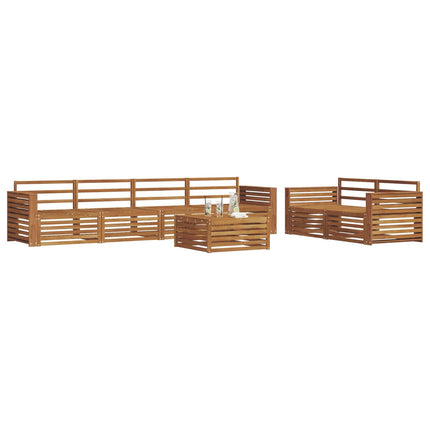 Utomhussoffset 7 pcs Naturfärg Massivt Akaciaträ