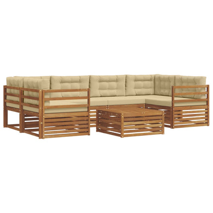 Utomhussoffset 7 st Naturlig och Beige