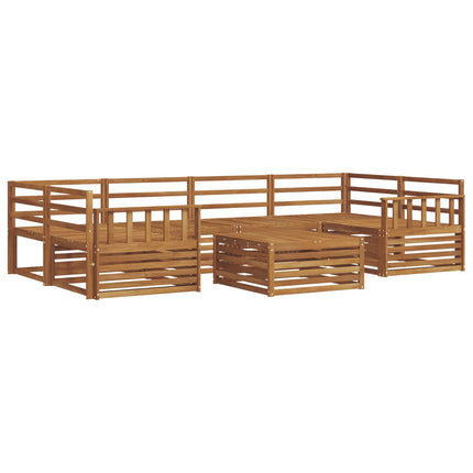 Utomhussoffset 7 pcs Naturfärg Massivt Akaciaträ