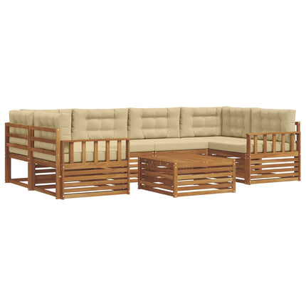 Utomhussoffset 7 st Naturlig och Beige