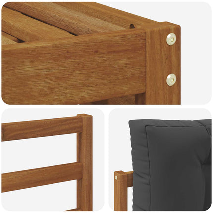 Utomhussoffset Naturlig och Antracit 245,5 x 162,5 x 73 cm