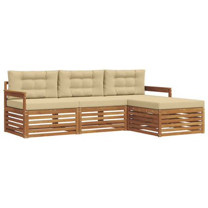 Utomhussoffset Naturlig och Beige 249,5 x 162,5 x 73 cm