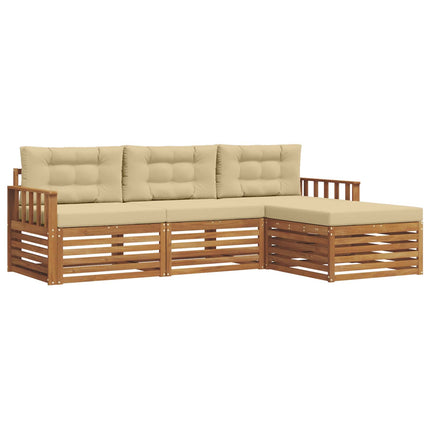 Utomhussoffset Naturlig och Beige 249,5 x 162,5 x 73 cm