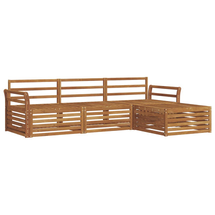 Utomhussoffset Naturfärg 254 x 162,5 x 73 cm Massivt Akaciaträ