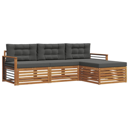 Utomhussoffset Naturlig och Antracit 249,5 x 162,5 x 73 cm