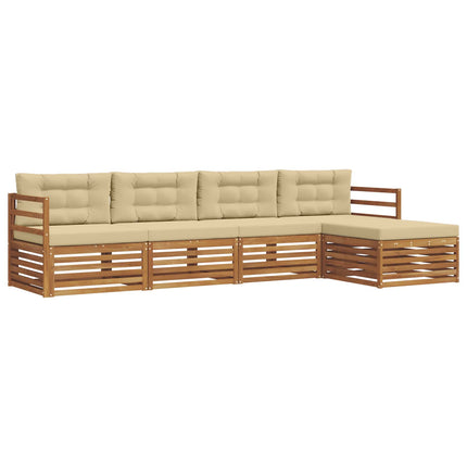 Utomhussoffset 5 st Naturlig och Beige
