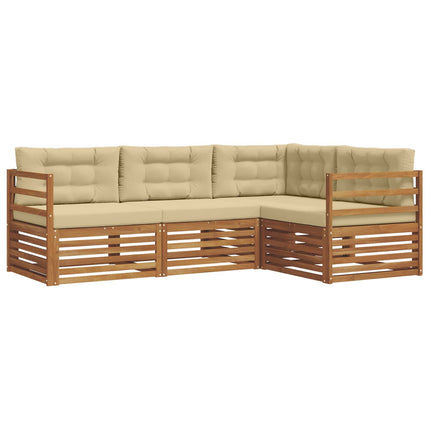 Utomhussoffset 4 st Naturlig och Beige