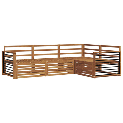 Utomhussoffset 4 pcs Naturfärg Massivt Akaciaträ