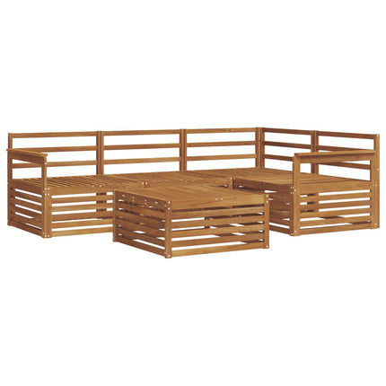 Utomhussoffset 5 pcs Naturfärg Massivt Akaciaträ