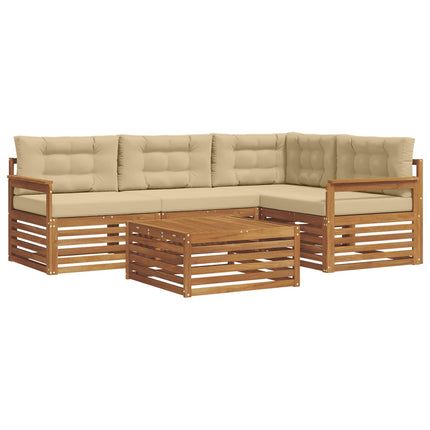 Utomhussoffset 5 st Naturlig och Beige