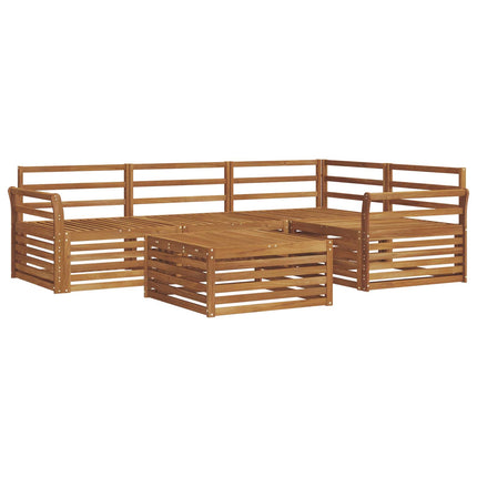 Utomhussoffset 5 pcs Naturfärg Massivt Akaciaträ