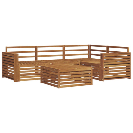 Utomhussoffset 5 pcs Naturfärg Massivt Akaciaträ