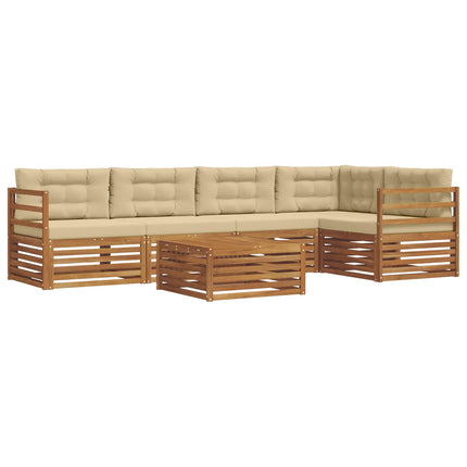 Utomhussoffset 6 st Naturlig och Beige