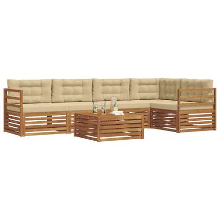 Utomhussoffset 6 st Naturlig och Beige