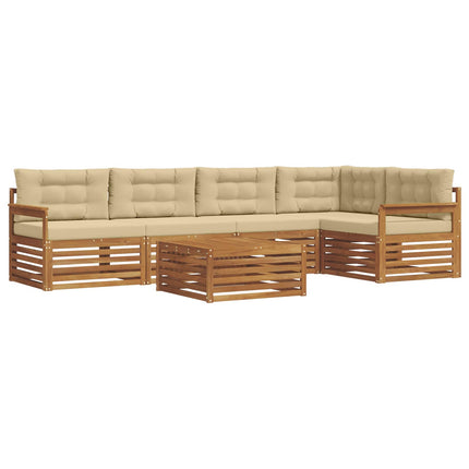 Utomhussoffset 6 st Naturlig och Beige