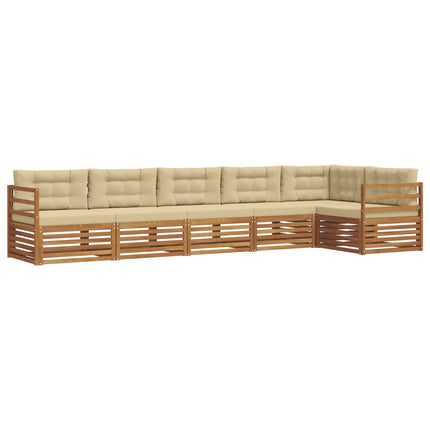 Utomhussoffset 6 st Naturlig och Beige