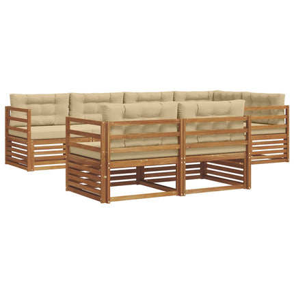 Utomhussoffset 7 st Naturlig och Beige