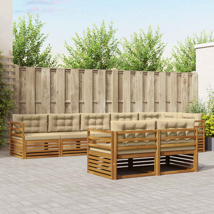 Utomhussoffset 8 st Naturlig och Beige