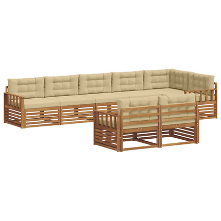Utomhussoffset 8 st Naturlig och Beige