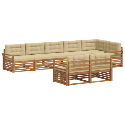 Utomhussoffset 8 st Naturlig och Beige