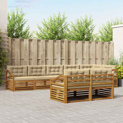 Utomhussoffset 8 st Naturlig och Beige