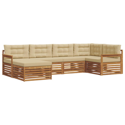 Utomhussoffset 6 st Naturlig och Beige