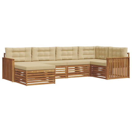Utomhussoffset 6 st Naturlig och Beige