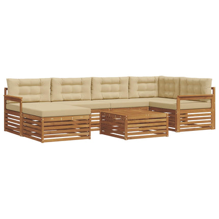 Utomhussoffset 7 st Naturlig och Beige