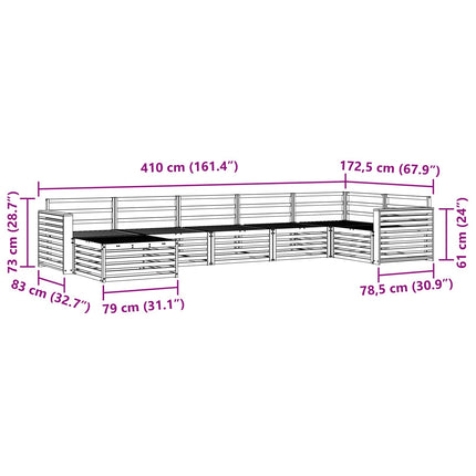 Utomhussoffset 7 st Naturfärg