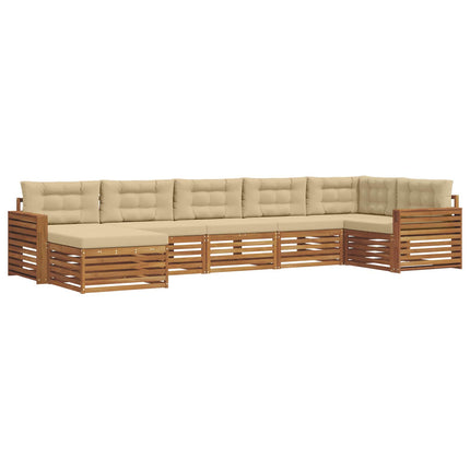 Utomhussoffset 7 st Naturlig och Beige