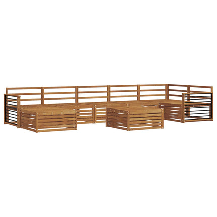 Soffgrupper 8 pcs Naturfärg Massivt Akaciaträ