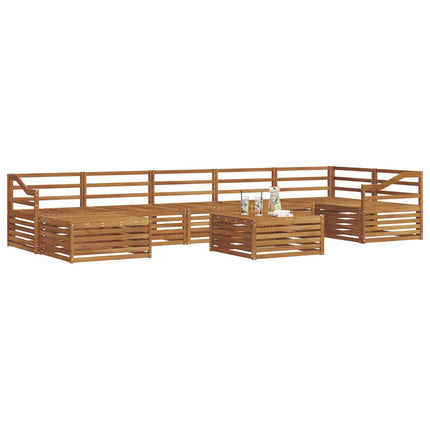 Utomhussoffset 8 pcs Naturfärg