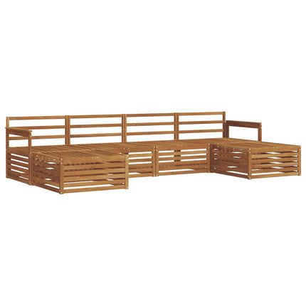 Soffgrupper 6 pcs Naturfärg Massivt Akaciaträ