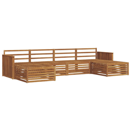 Soffgrupper 6 pcs Naturfärg Massivt Akaciaträ