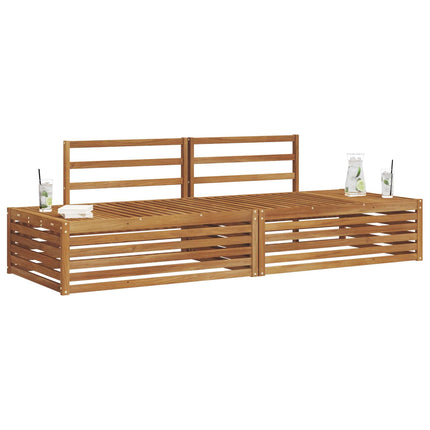 Utomhussoffset Naturfärg 203,5 x 83 x 73 cm Massivt Akaciaträ