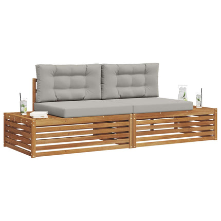 Utomhussoffset Naturlig och Ljus Grå 203,5 x 83 x 73 cm