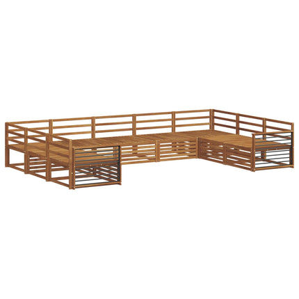Soffgrupper 9 pcs Naturfärg Massivt Akaciaträ