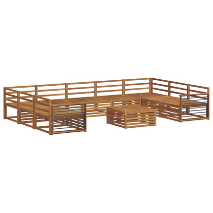 Soffgrupper 10 pcs Naturfärg Massivt Akaciaträ